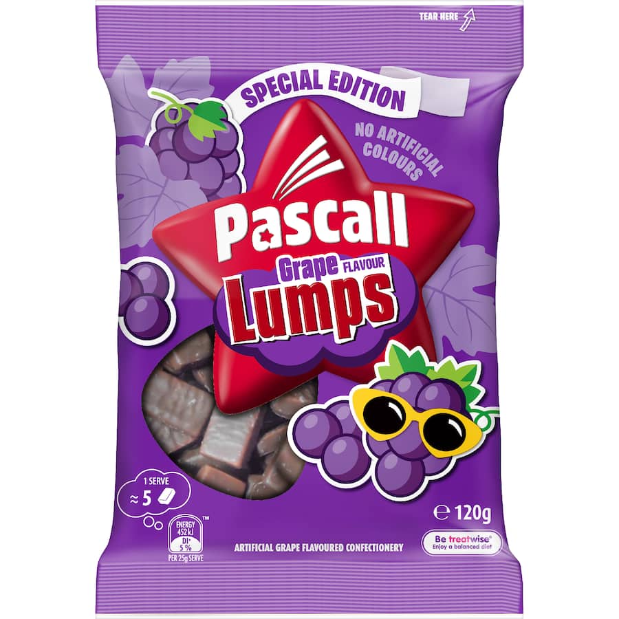 Pascall Chocolate Lollies Grape Lumps