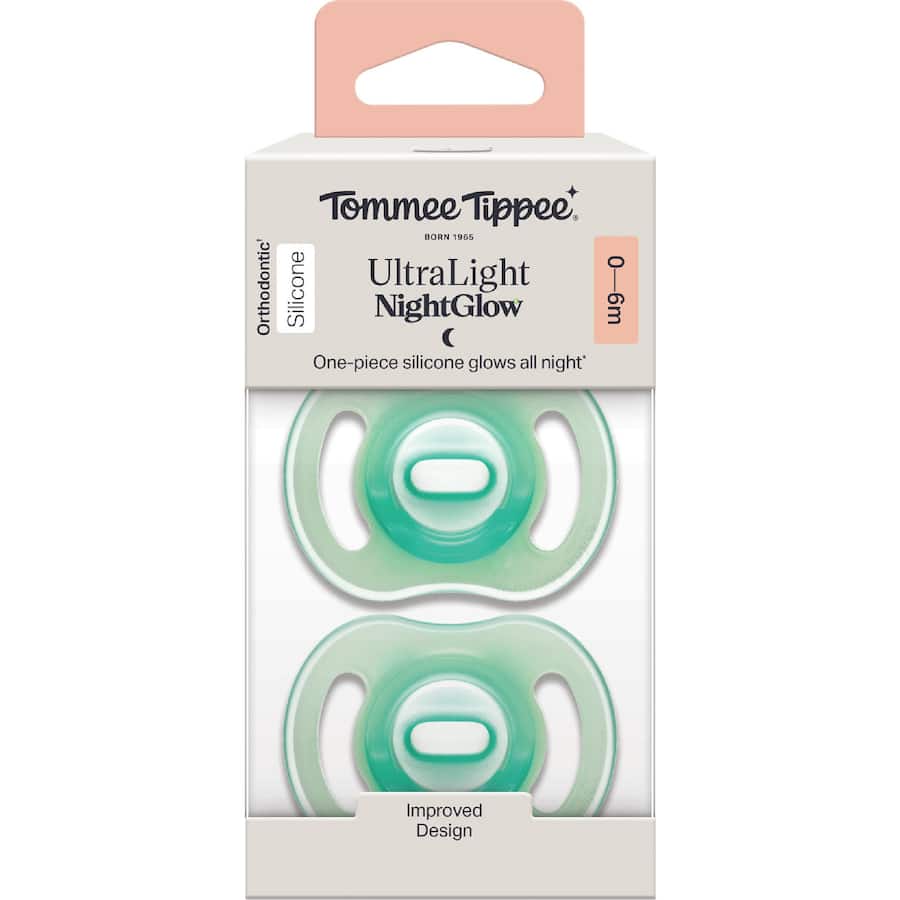 Tommee Tippee Ultra Light Soother Stayput Night Glow 0-6M