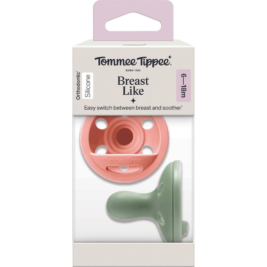 Tommee Tippee Soother Breast-Like Assorted 6-18M