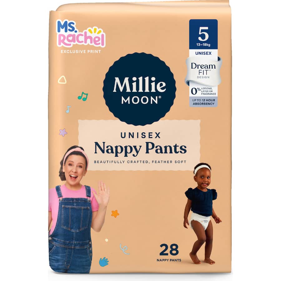 Millie Moon Luxury Nappy Pants Boys & Girls 13-18Kg Size 5