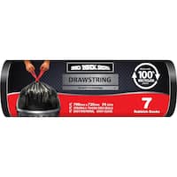 Big Black Sacks Rubbish Bags 100% Recycled Drawstring 56l