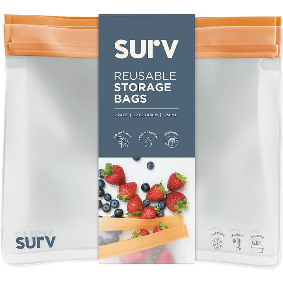 Surv Storage Bags Gusseted Reusable