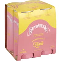 Bundaberg Refreshingly Light Lemon & Watermelon Soft Drink (4x250ml)