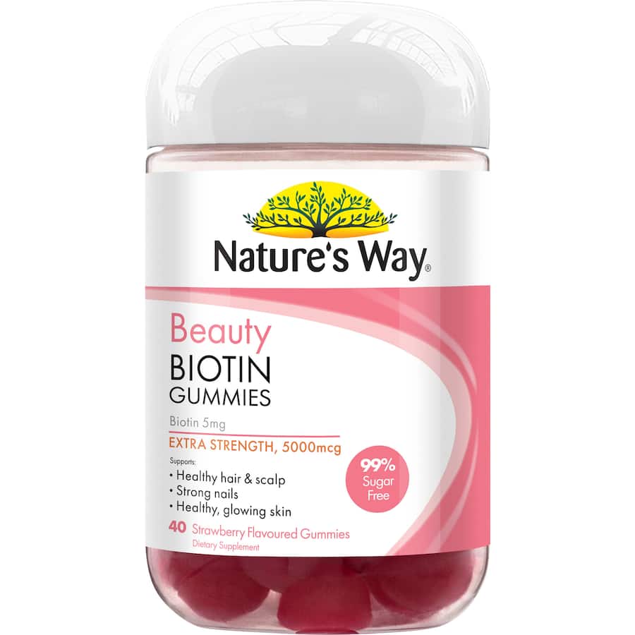 Nature's Way Beauty Biotin Strawberry Gummies