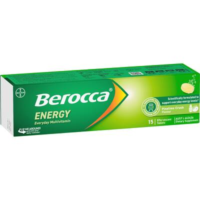 berocca energy effervescent tablets pinelime crush flavour