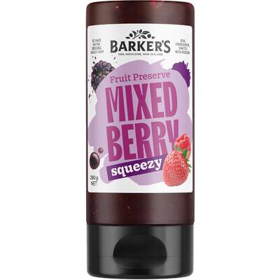 barker's jam mixed berry