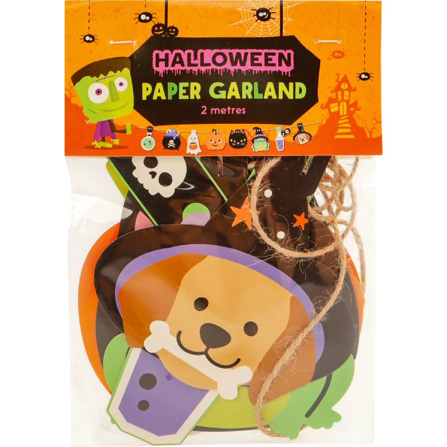Woolworths Halloween Decorations Paper Garland Characters