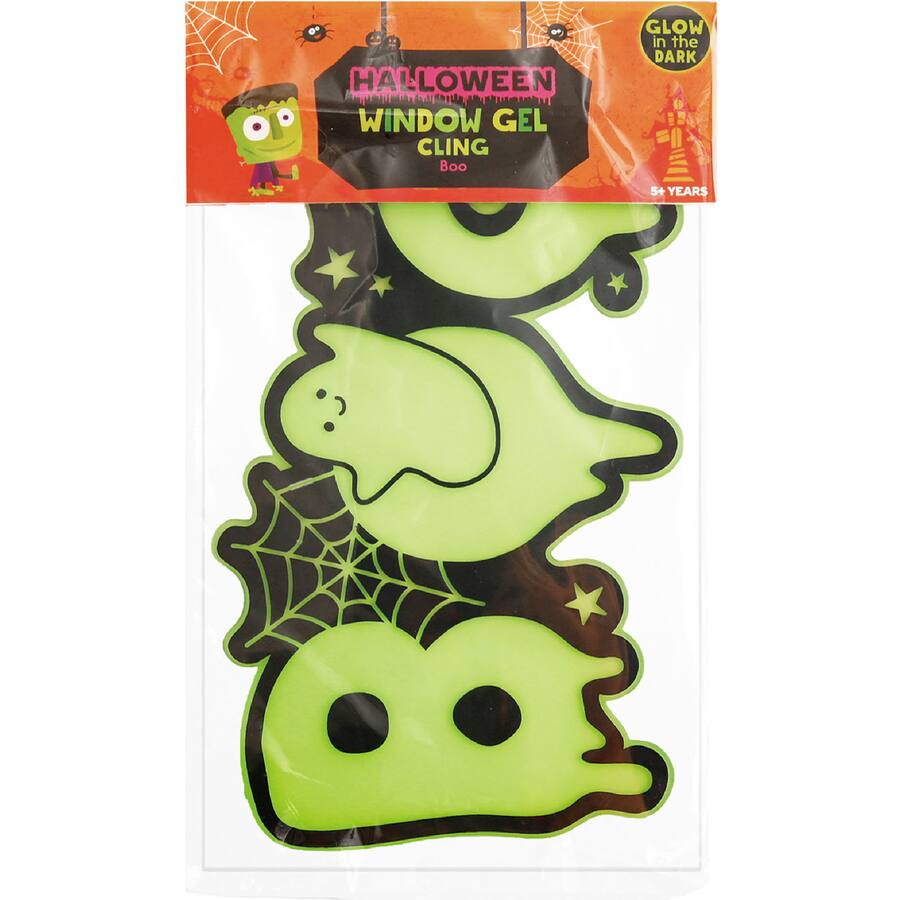 Woolworths Halloween Decorations Window Gel Cling Gid Boo