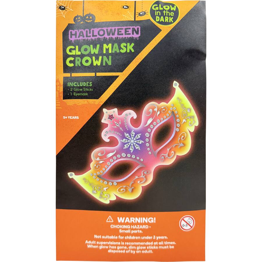 Woolworths Halloween Masks Glow Mask Crown