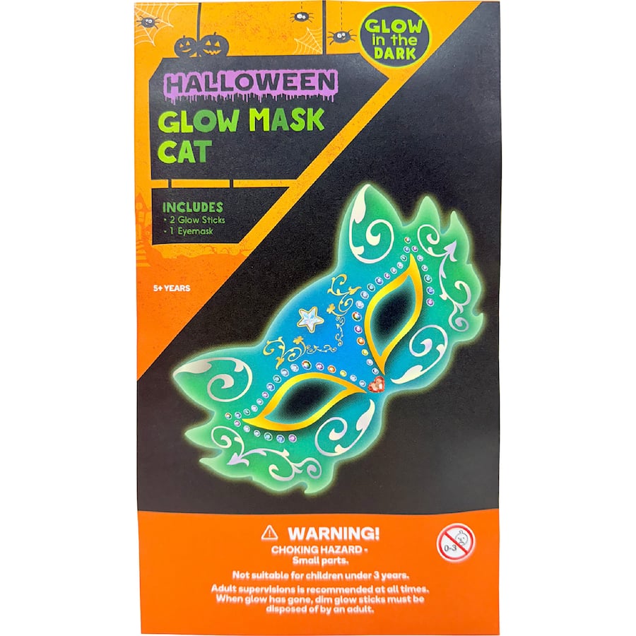 Woolworths Halloween Masks Glow Mask Cat