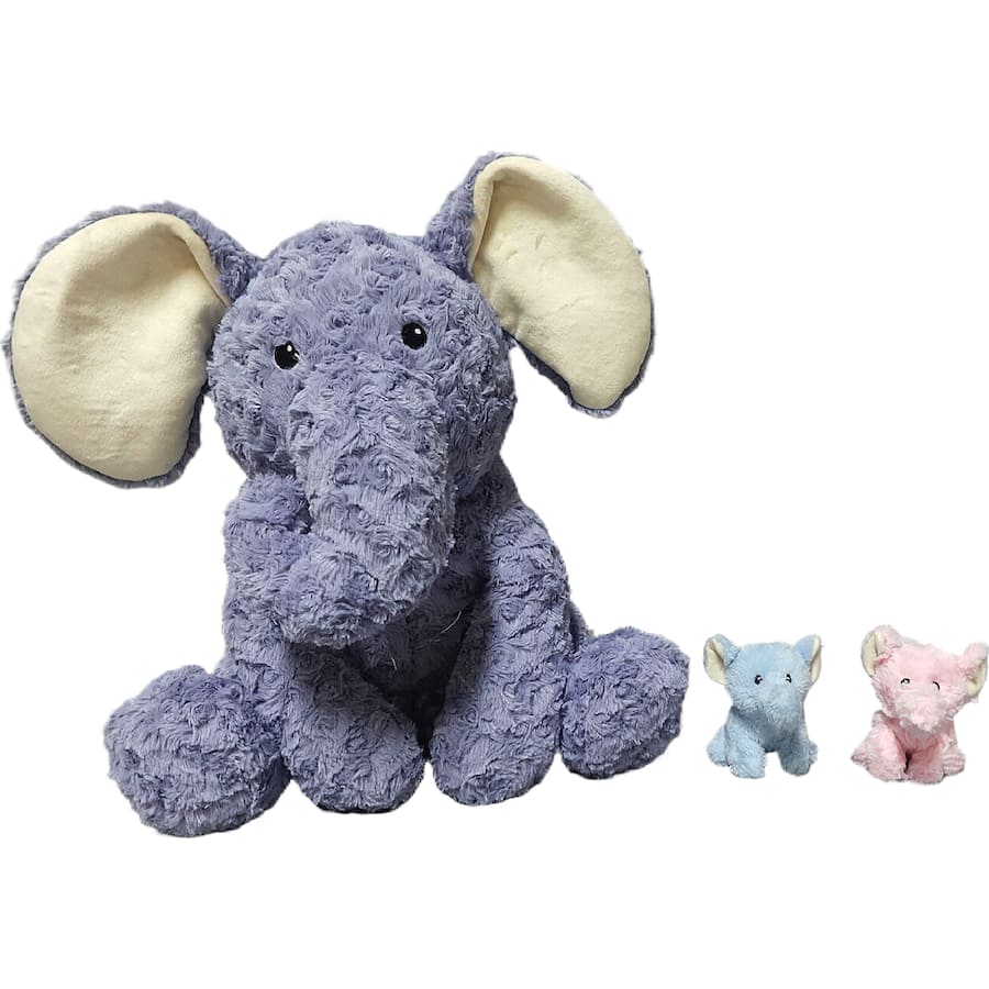 Christmas Plush Toy Jumbo Mums & Bubs Elephant