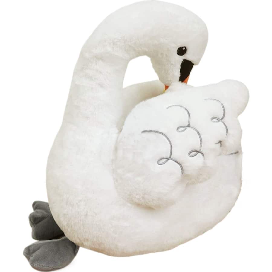 Jumbo Plush Christmas Toy Mums & Bubs White Swan