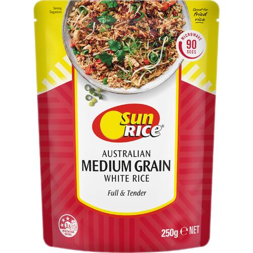 Sunrice Microwave Rice 90sec Medium Grain