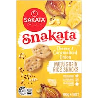 snakata rice crackers cheese & caramelised onion