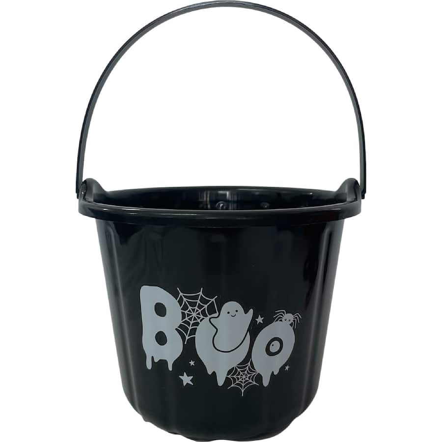 Woolworths Halloween Pails Black Boo