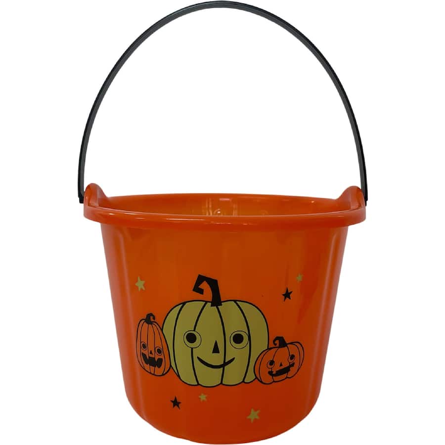 Woolworths Halloween Pails Orange Pumpkin