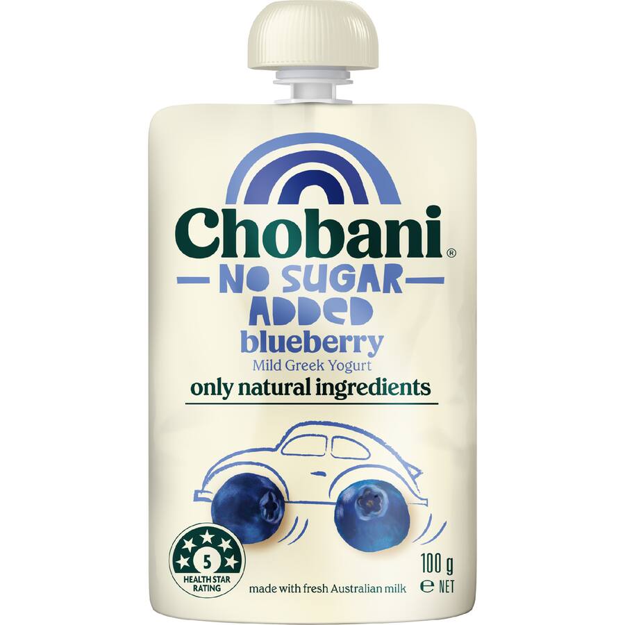 Chobani No Added Sugar Single Yoghurt Pouch Blueberry