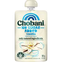 chobani no sugar added yoghurt single vanilla