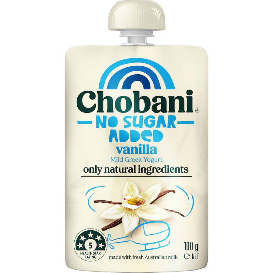 Chobani No Sugar Added Yoghurt Single Vanilla