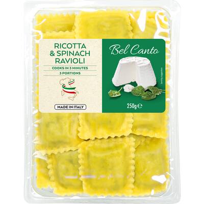 belcanto fresh pasta chilled ravioli spinach & ricotta