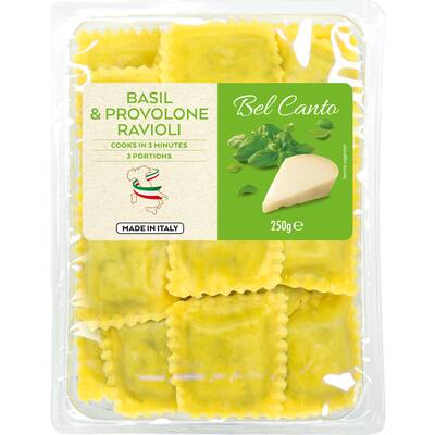 belcanto fresh pasta chilled ravioli pesto provolone cheese
