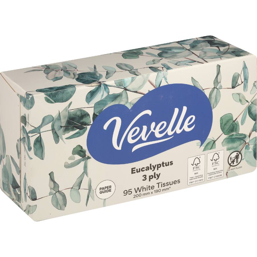 Vevelle Facial Tissue 3 Ply Eucalyptus