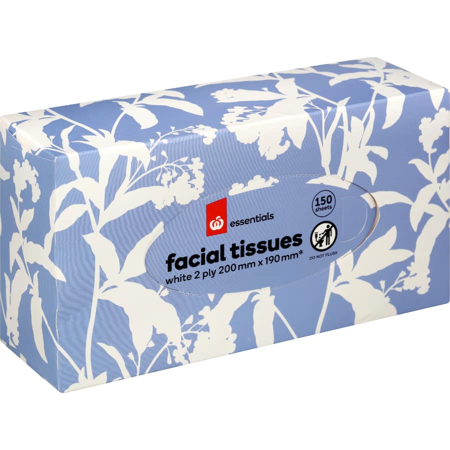 Woolworths Essentials Facial Tissue 2 Ply