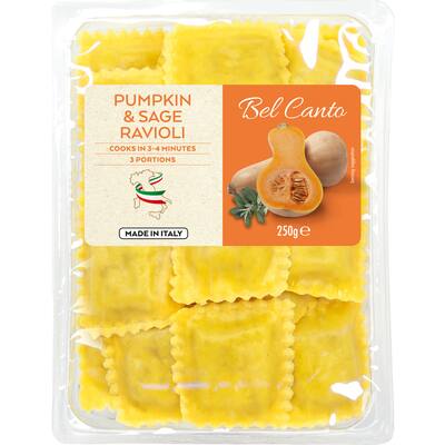 belcanto fresh pasta chilled ravioli pumpkin & sage