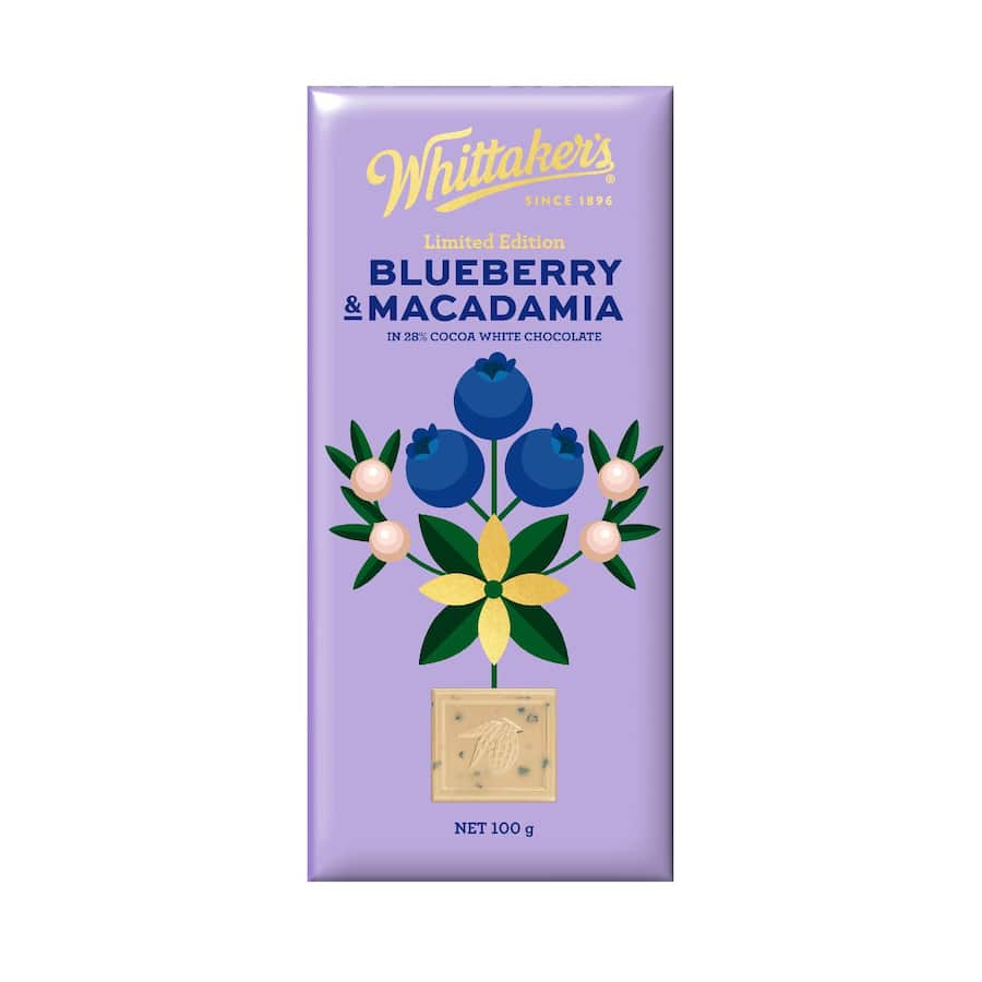 Whittakers Artisan Collection Chocolate White Blueberry & Macadamia