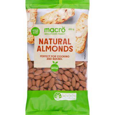 macro almonds natural