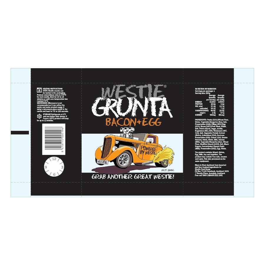 Westie Grunta Fresh Pie Bacon & Egg