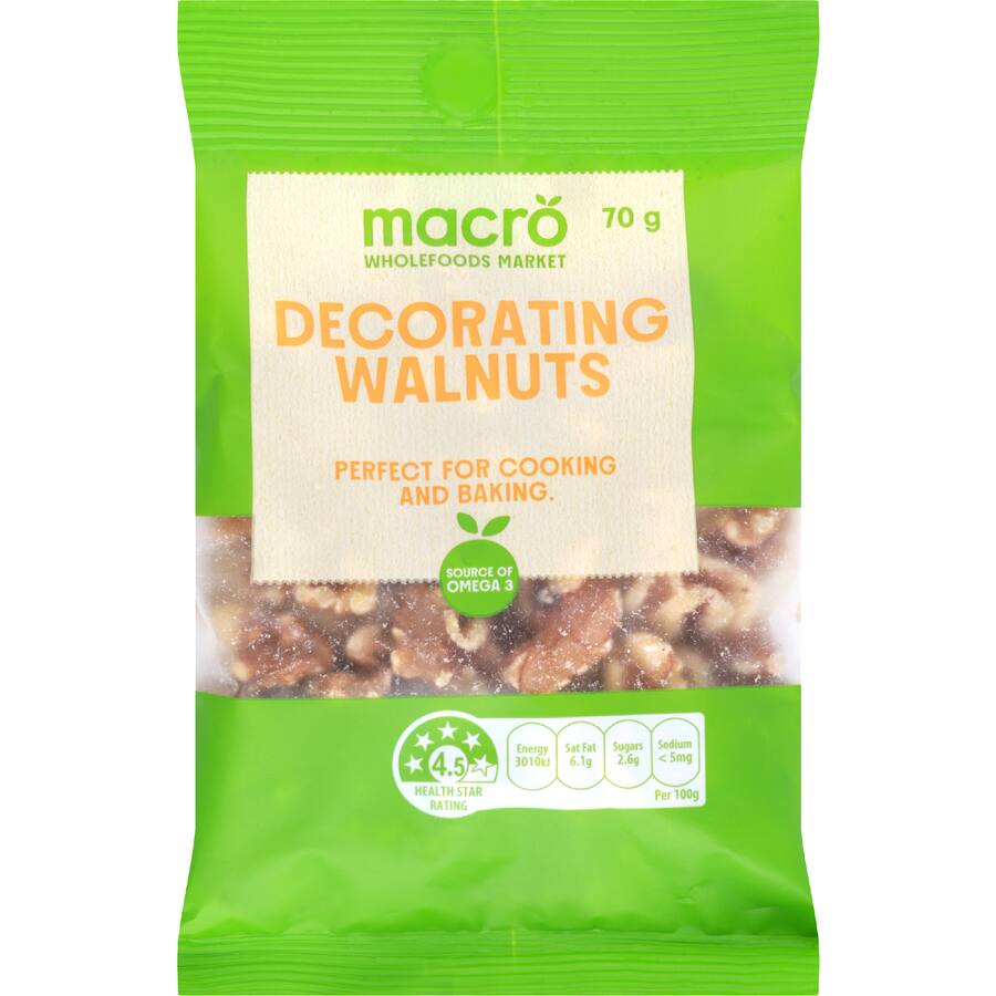 Macro Walnuts Decorating