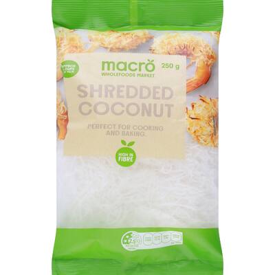 macro coconut shredded