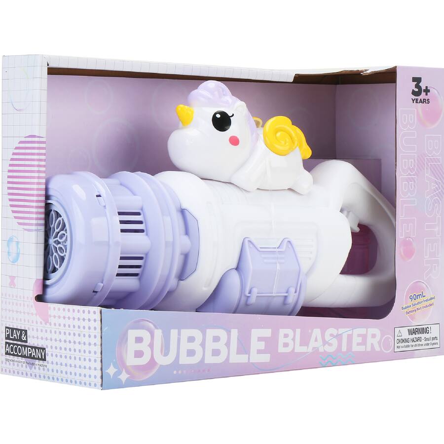 Woolworths Bubble Toy Unicorn Bubble Blaster