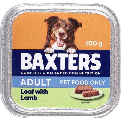 baxter's wet dog food adult loaf with lamb