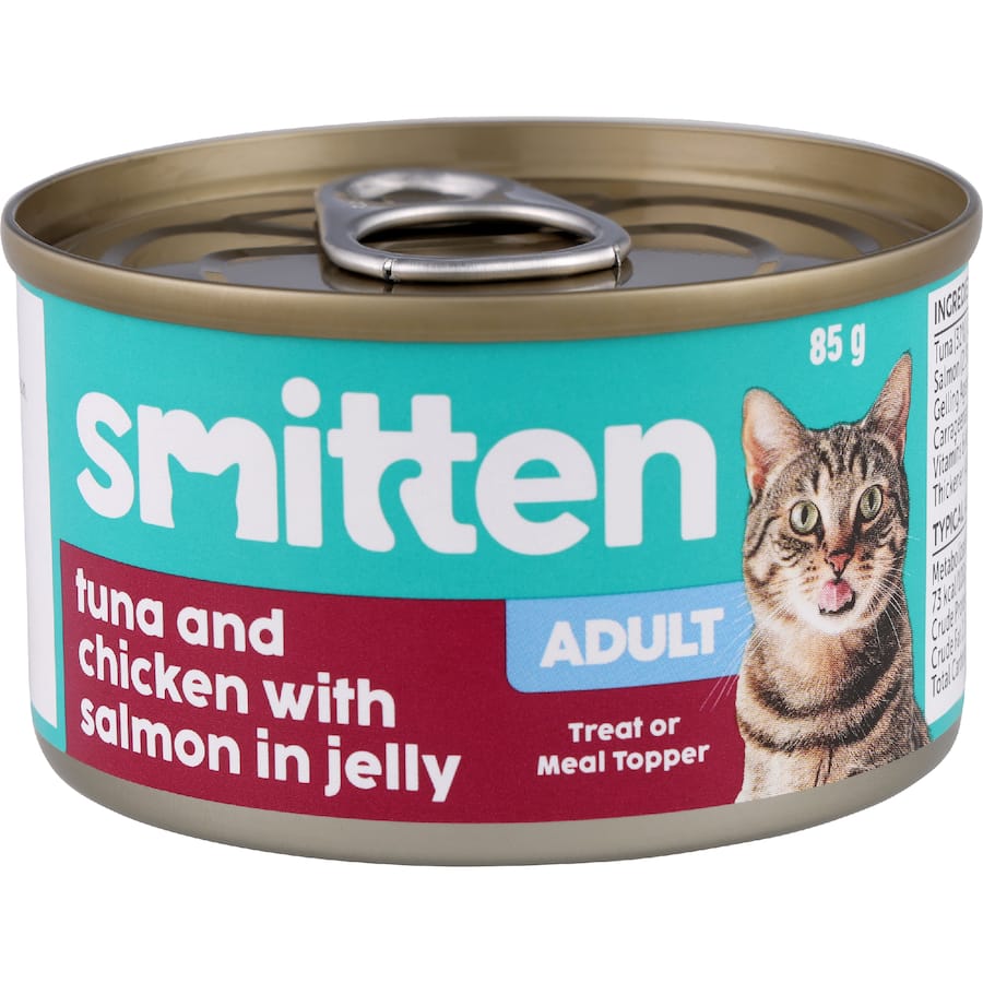 Smitten Wet Cat Food Tuna, Chicken, Salmon In Jelly