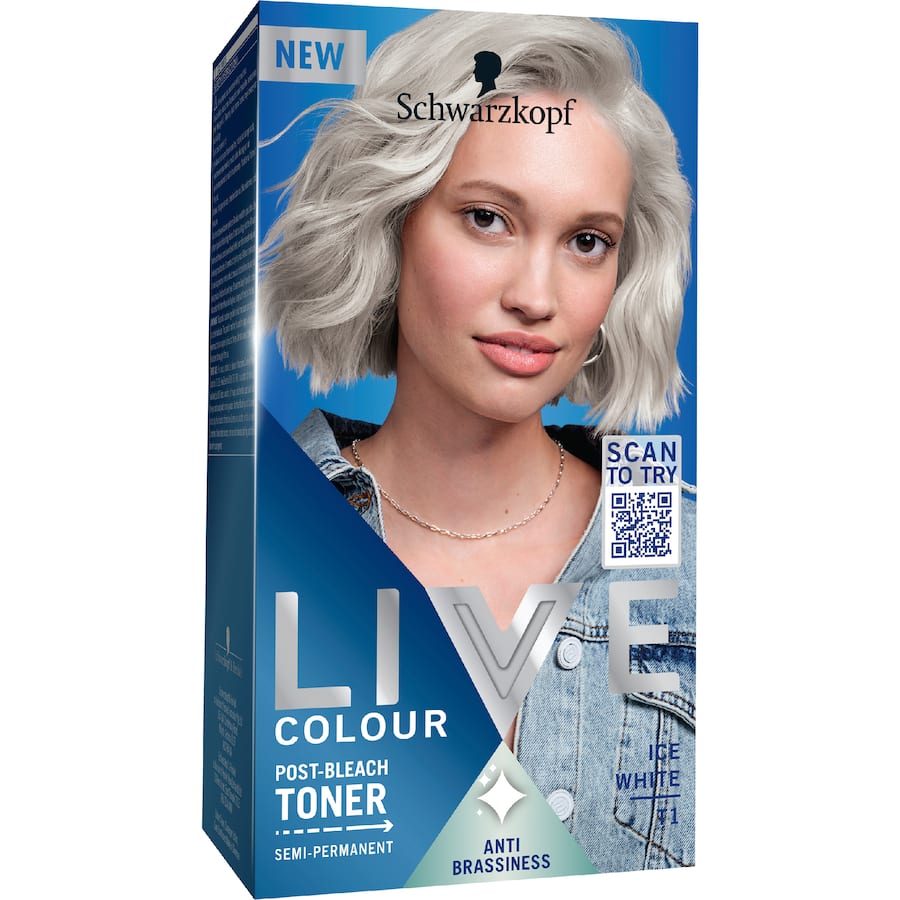 Schwarzkopf Live Colour Hair Colour Post Bleach Toner Ice White T1