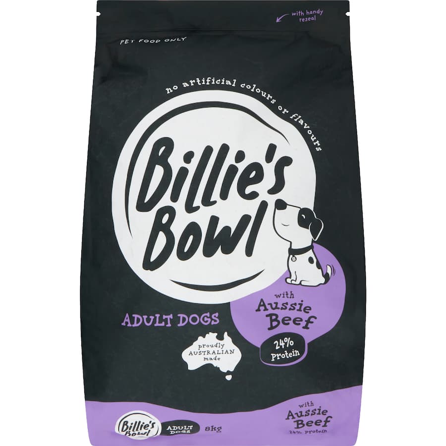 Billie's Bowl Adult Dry Dog Food Aussie Beef