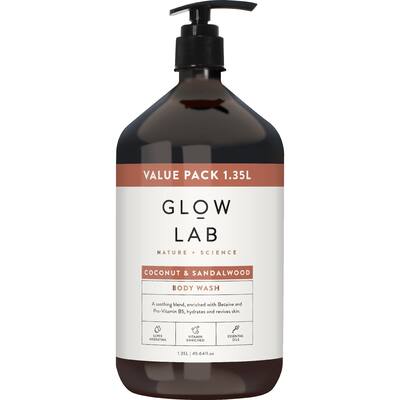 glow lab body wash coconut & sandalwood