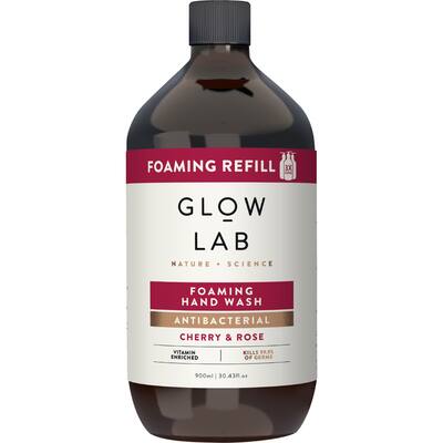 glow lab foaming hand wash cherry & rose