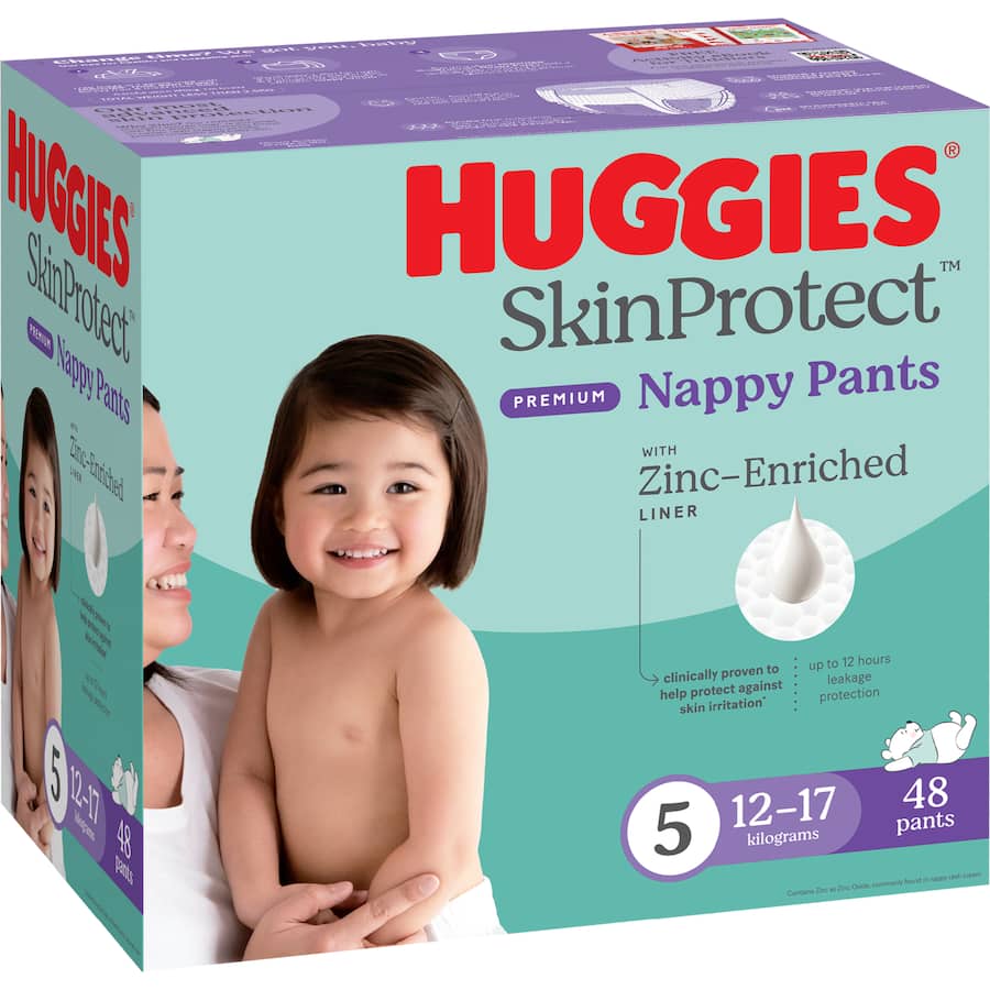 Huggies Pure & Sensitive Nappy Pants Size 5 (12-17Kg)