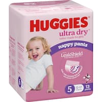 huggies ultra dry nappy pants walker girls 12-17kg size 5