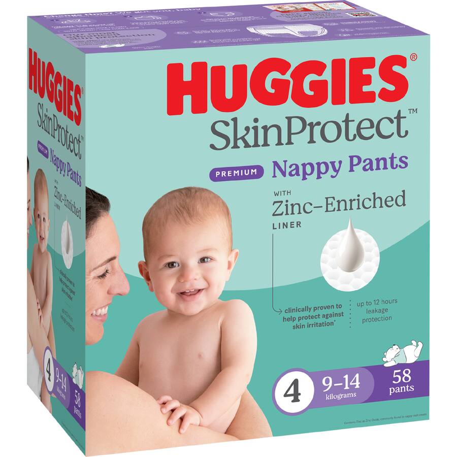 Huggies Pure & Sensitive Nappy Pants Size 4 (9-14Kg)