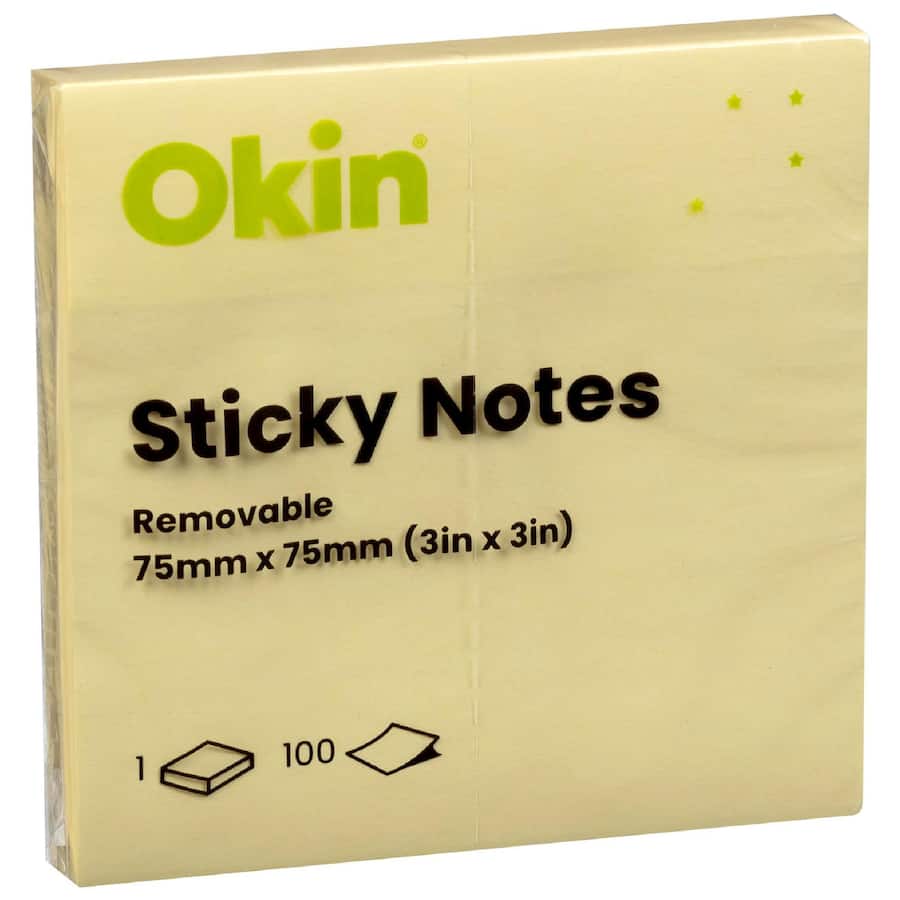 Okin Sticky Notes Yellow