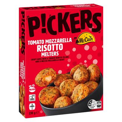 mccain pickers snack bites tomato mozz rissotto melters