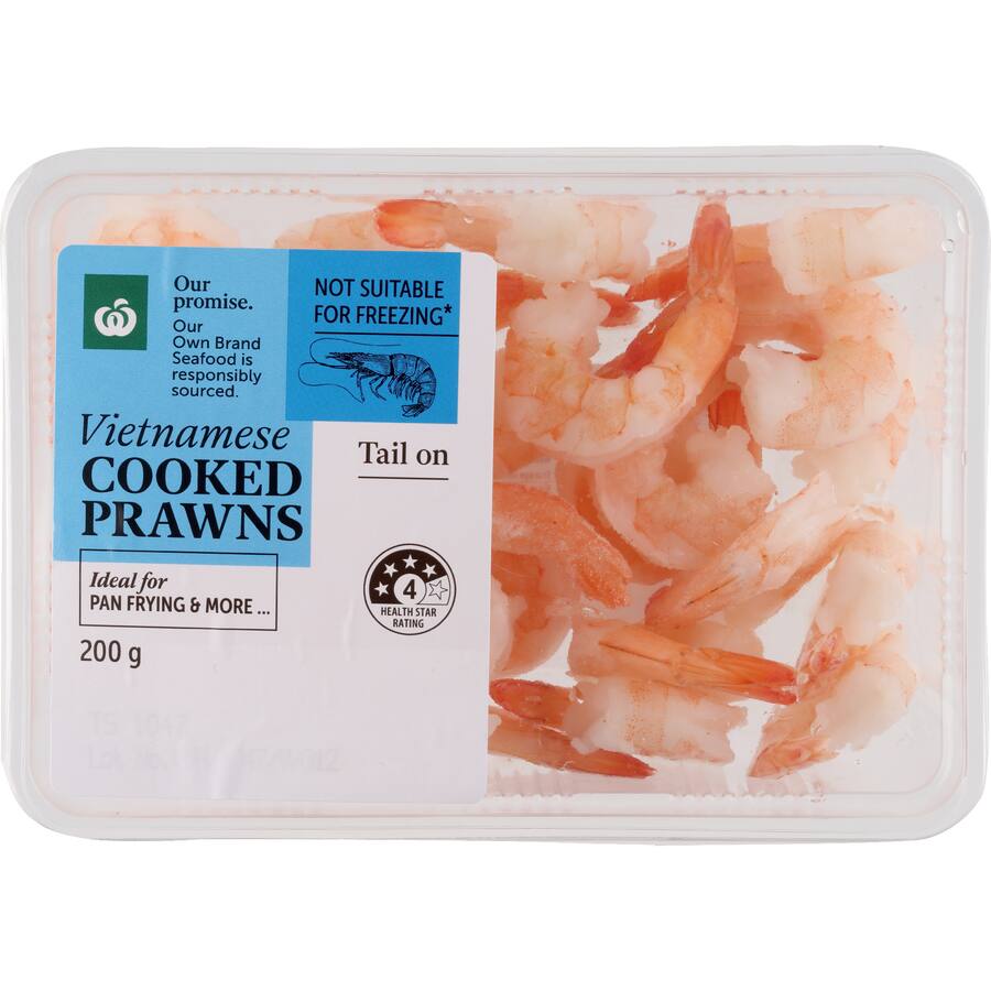 Woolworths Prawns Cooked Tail On Si