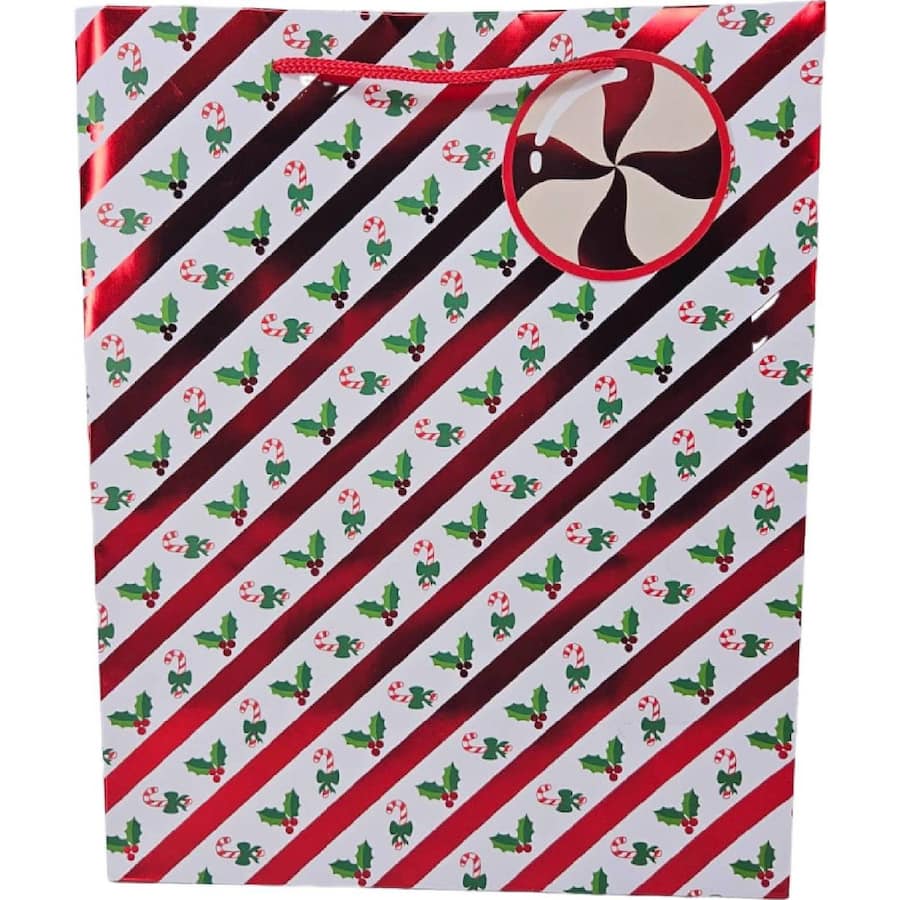Christmas Gift Bag Large Stripe