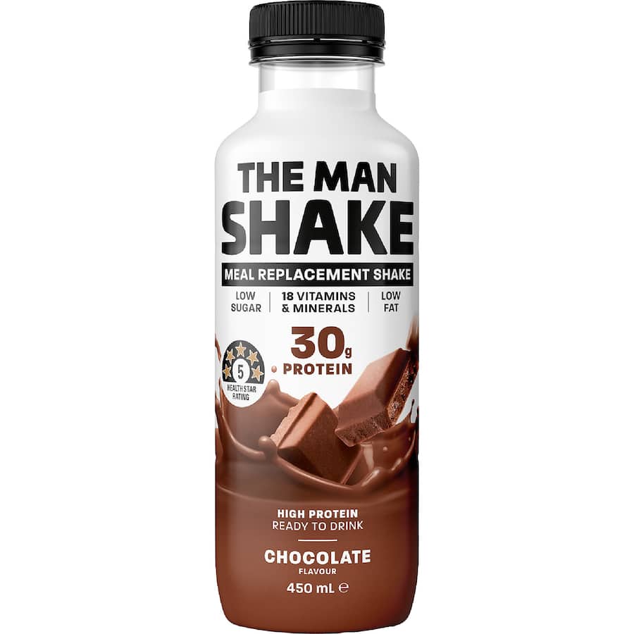 The Man Shake Meal Replacement High Protein Chocolate
