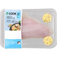 woolworths cook snapper with garlic & herb butter