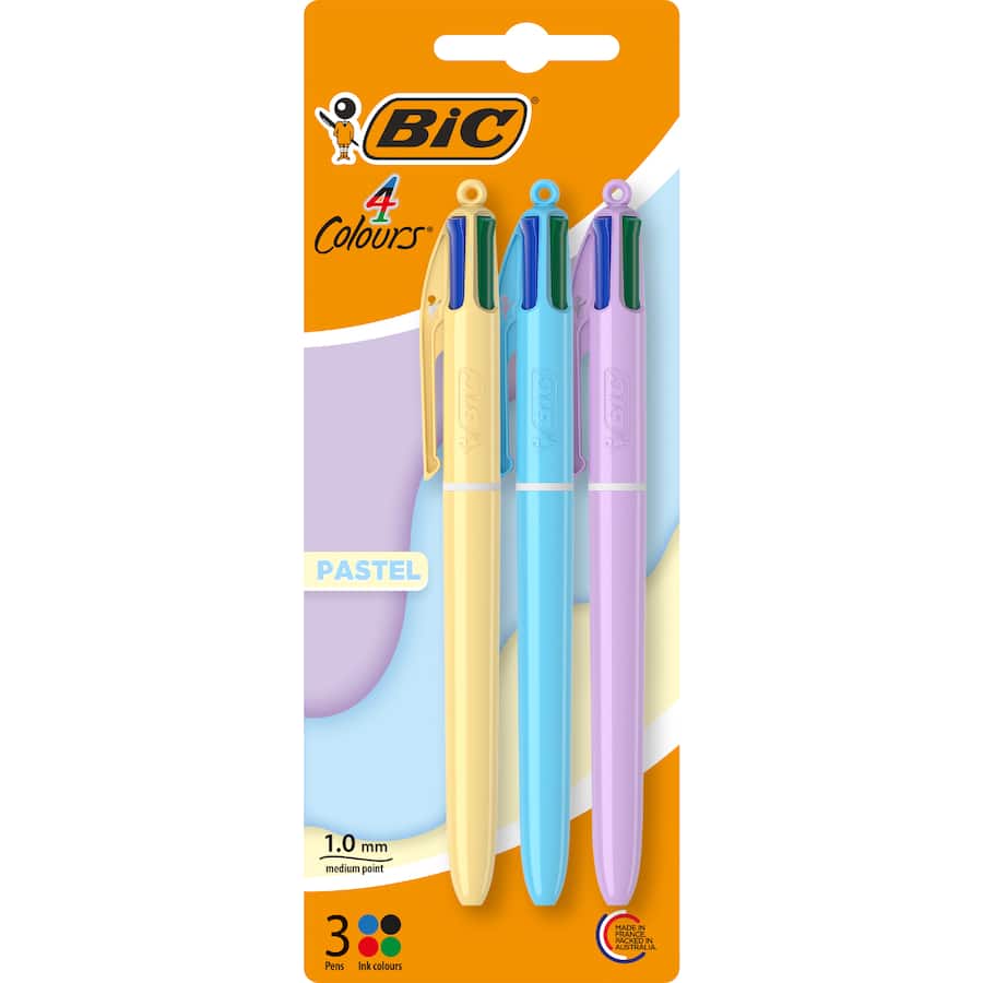 Bic Pen 4 Colours Pastel